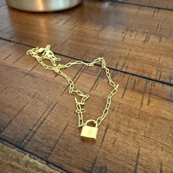 Gorjana Gold Padlock Chain Necklace - Picture 2 of 5